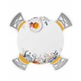 thumbnail image 1 of Round Fitted Tablecloths Autumn Thanksgiving Pumpkin Leaves Waterproof Table Cover for Kitchen Dining Party Decor Country Floral on White,45"-54", 1 of 6
