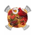 thumbnail image 1 of Round Fitted Tablecloths with Elastic Edge Autumn Scenery Cardinals Bird Oil-Proof Waterproof Wipeable Table Cover for Kitchen Dining Party Decor Fall Maple Leaves Table Clothes,36" - 44", 1 of 6
