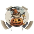 thumbnail image 1 of Round Fitted Tablecloths with Elastic Edge Halloween Owl Pumpkin Ghost Face Oil-Proof Waterproof Wipeable Table Cover for Kitchen Dining Party Decor Tree Branch Moon on Linen Table Clothes,45" - 54", 1 of 7