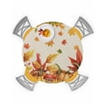 thumbnail image 1 of Round Fitted Tablecloths with Elastic Edge Thanksgiving Farm Pumpkin Maple Leaf Oil-Proof Waterproof Wipeable Table Cover for Kitchen Dining Party Decor Fall Plant Retro Linen Table Clothes,36" - 44", 1 of 6