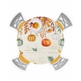 thumbnail image 1 of Round Fitted Tablecloths with Elastic Edge Thanksgiving Pumpkin on Top Oil-Proof Waterproof Wipeable Table Cover for Kitchen Dining Party Decor Fall Leaf on Letter Table Clothes,36" - 44", 1 of 6