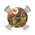 thumbnail image 1 of Round Fitted Tablecloths Fall Squirrel Mushroom Plant Waterproof Table Cover for Kitchen Dining Party Decor Nature Forest Landscape,36"-44", 1 of 6