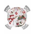 thumbnail image 1 of Round Fitted Tablecloths with Elastic Edge Winter Christmas Snowman Truck Waterproof Table Cover for Kitchen Dining Party Decor,45" - 54", 1 of 6
