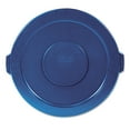thumbnail image 1 of Round Flat Top Lid, For 32 Gal Round Brute Containers, 22.25" Diameter, Blue | Bundle of 5, 1 of 2