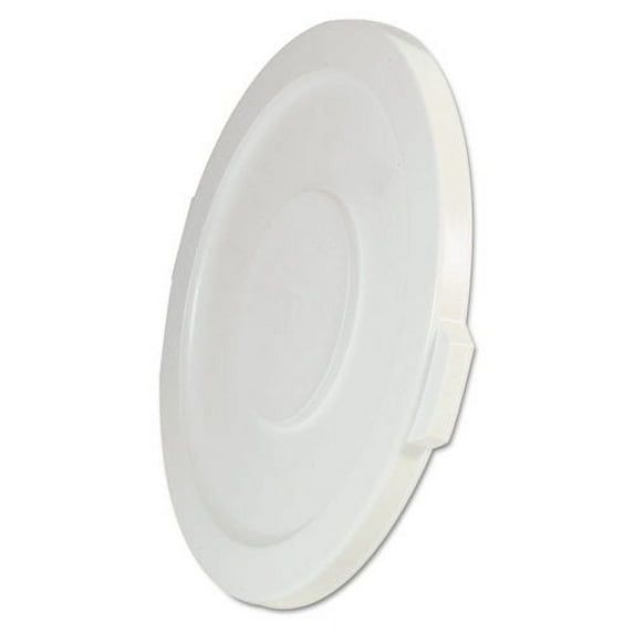 Round Flat Top Lid, For 32 Gal Round Brute Containers, 22.25" Diameter, White | Bundle of 5 Each
