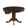 thumbnail image 1 of Round Flipped Wooden Game Table with Pedestal Base, Brown, 1 of 4