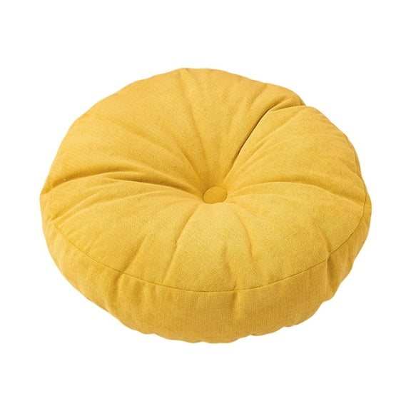 Round Floor Cushion 16x16 Inches Tatami Pillow Washable Cover Foldable Balcony Windowsill Pad foldable design