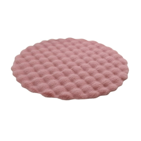 Round Floor Cushion Rug Decorative Carpet, Soft Comfortable Non Slip Backing Area Mat For Sofa Coffee Table Seating Area, Washable Accent Round Rug For Living Room Bedroom