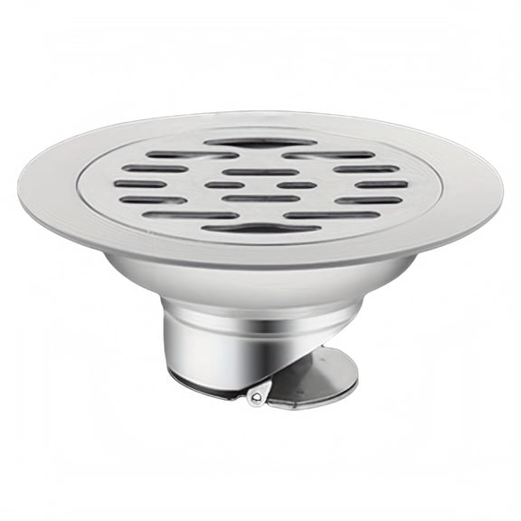 Round Floor Drain, Stainless Steel Anti Odor Proof, 4.0 Inch 1 Pack for Bathroom Shower Room, Prevent Backflow Clogging Quick Drainage for Home Restroom Wet Area Floor Replacement Use