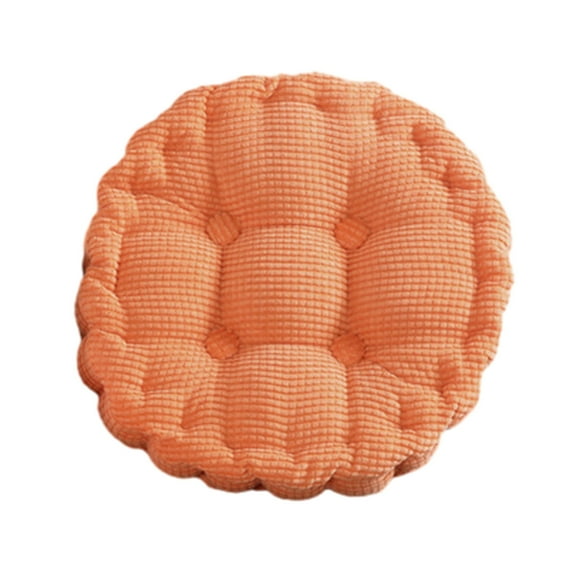 Round Floor Pillow, Large Meditation Seat Cushion for Adult, 16" Circle Tufted Corduroy Solid Chair Pad, Thicken Soft Cotton Filled Seat Pads Non-Slip Floor Cushion for Living Room Tatami Patio