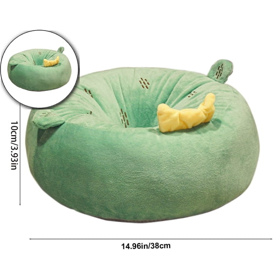 Round Floor Seat Cushion with Medium Center Hole Thick, Soft Butt Pillow for Yoga, Office, Living Room & Outdoor Use (14.96" Diameter)