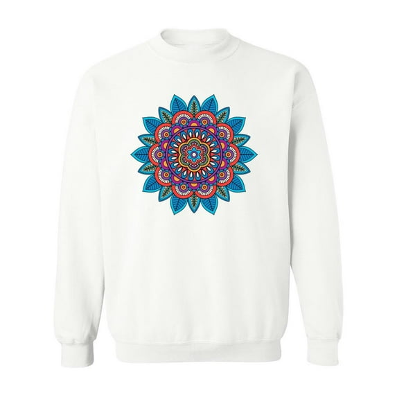 Round Floral Colored Design. Sweatshirt Men -Image by Shutterstock, Male Large