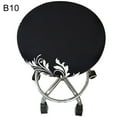 thumbnail image 1 of Round Floral Printed Elastic Spandex Seat Cover Decor for 30-45cm Chair Stool, 1 of 7