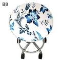 thumbnail image 1 of Round Floral Printed Elastic Spandex Seat Cover Decor for 30-45cm Chair Stool, 1 of 7