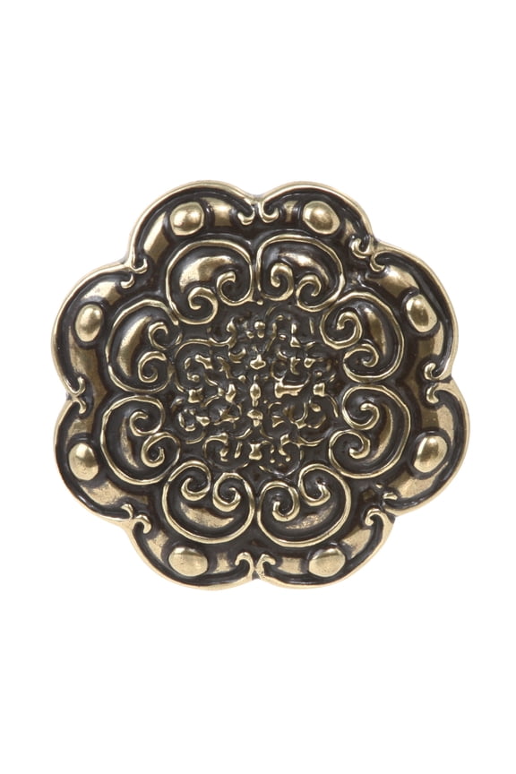 Round Flower Engraved Belt Buckle