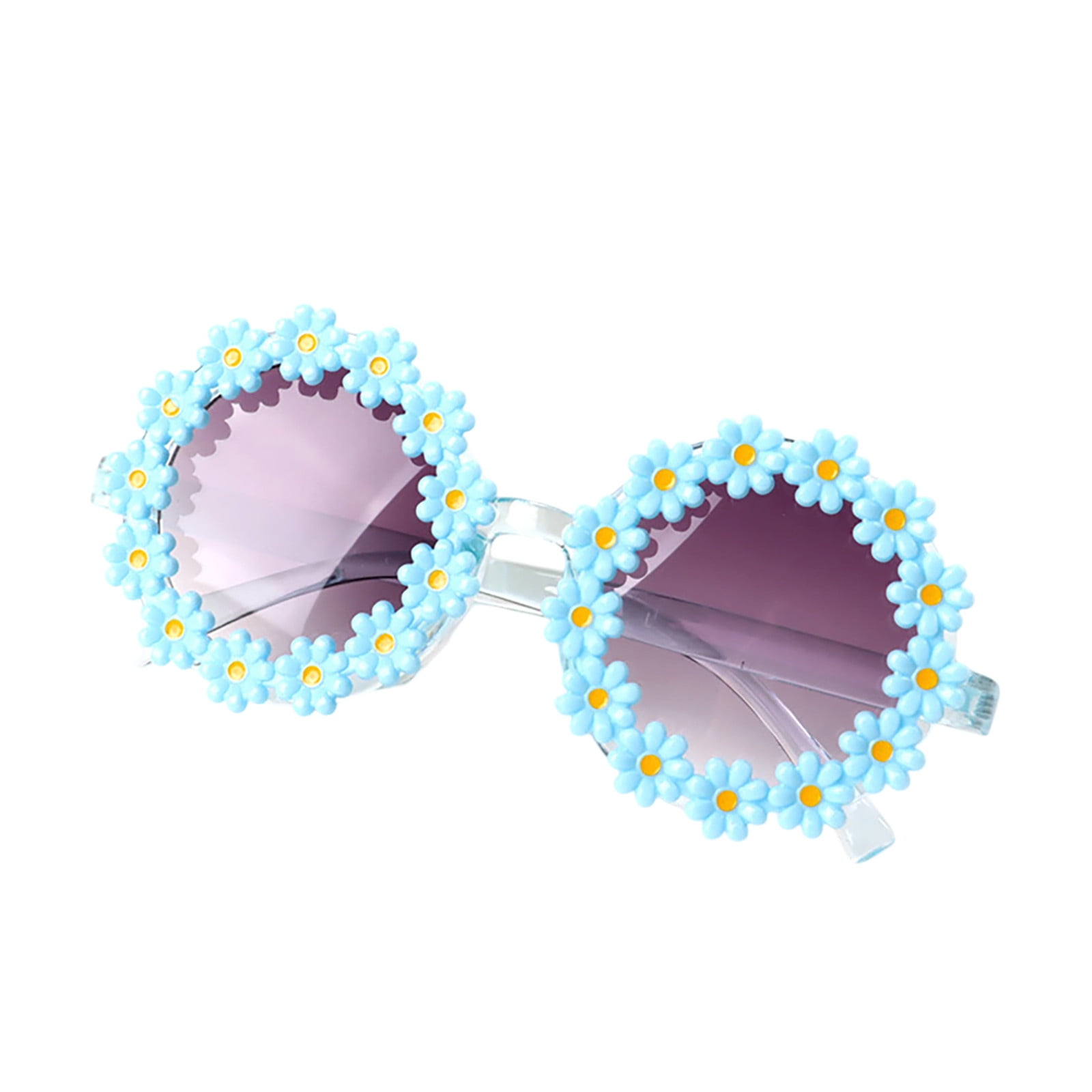 Round Flower Sunglasses For Baby Girls Boys Cute Flower Shaped 400