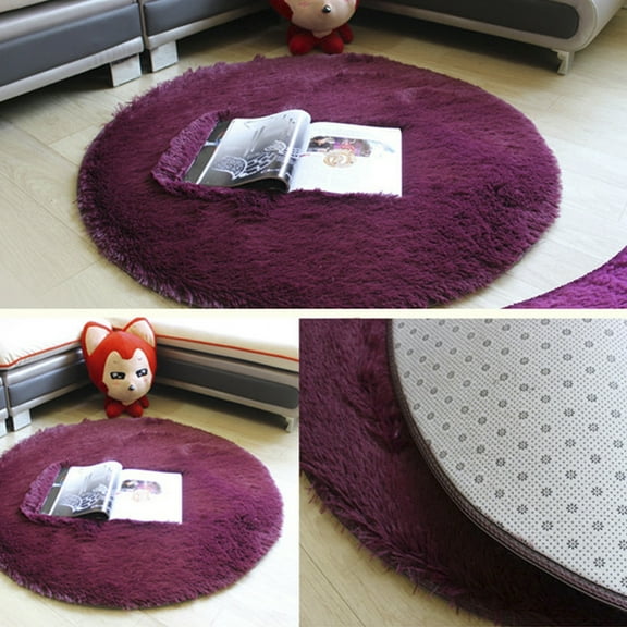 Round Fluffy Area Rug