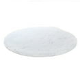 thumbnail image 1 of Round Fluffy Soft Area Rugs, Plush Carpet Circle Nursery Rug for Living Room Home Decor Circular Carpet, 72.05x72.05 inches, White, 1 of 7