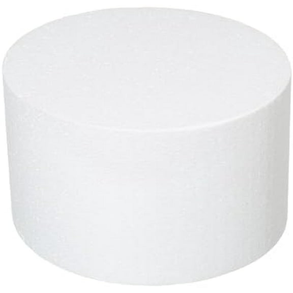 Round Foam Cake Dummies 10x6 Inch Polystyrene Circle Dummy Cake Set for Wedding Birthday Cakes Crafting Modeling Art Project Displays