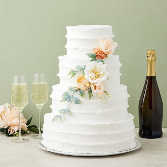 Round Foam Cake Dummy - Wedding Cake Display Platform - Stackable Tier Stacking Kit - Practice Decorating Supplies - 6, 8, 10 & 12 Tiers, 16 Tall