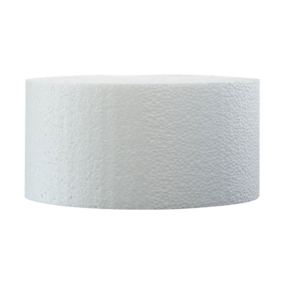 Round Foam Dummy Round Fake Cake for Crafts Cake Dummy Discs for Cake DIY Projects Wedding Holiday Christmas Crafts Making and School Modeling, white diameter 15cm