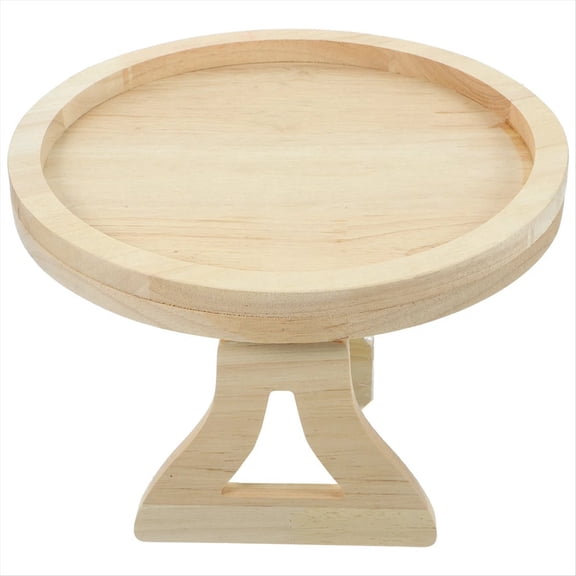 Round Foldable Wooden Sofa Clip on Side Table for Wide Couches Arm,Armrest Eating/Drinks/Snacks/Remote/Control