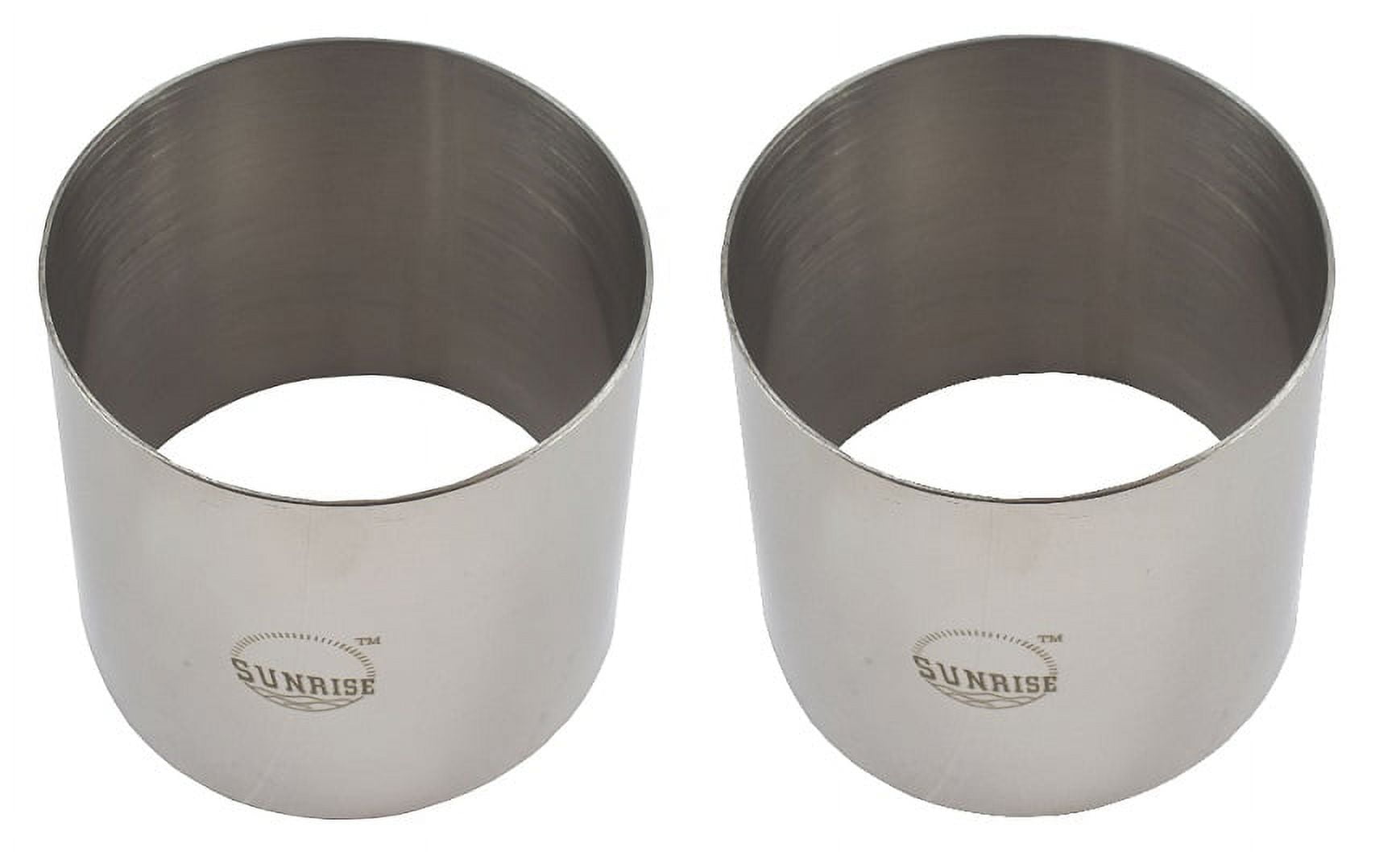 Round Food Ring, Stainless Steel 2 Pieces (3
