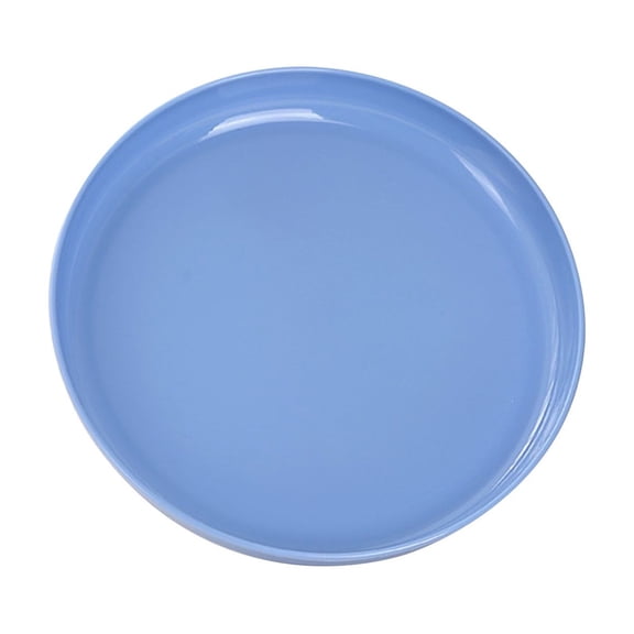 Round Food Serving Tray for Restaurant, Stackable Decorative Trays, Non Slip Surface Round Tray, Suitable for Placing Tea Set Dessert Snack at Home, Kitchen, Restaurant, Cafeteria, Bar, Hotel,Blue