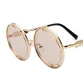 thumbnail image 1 of Adult Round Frame Sunglasses With Metal Design Fashion Glasses Resin Lenses UV400 Protection For All Day Wear Daily, 1 of 1