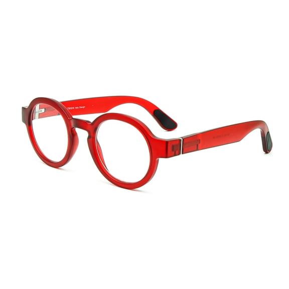 Round Frame Reading Glasses Bold Thick Design Lightweighted Flexible Metal Hinge Anti-Slip Temples Comfort In Vogue