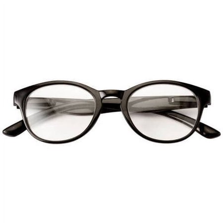 Round Frame Retro Readers-3.50x-black
