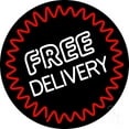 thumbnail image 1 of Round Free Delivery LED Neon Sign 18 x 18 - inches, Clear Edge Cut Acrylic Backing, with Dimmer - Bright and Premium built indoor LED Neon Sign for Bar decor., 1 of 7