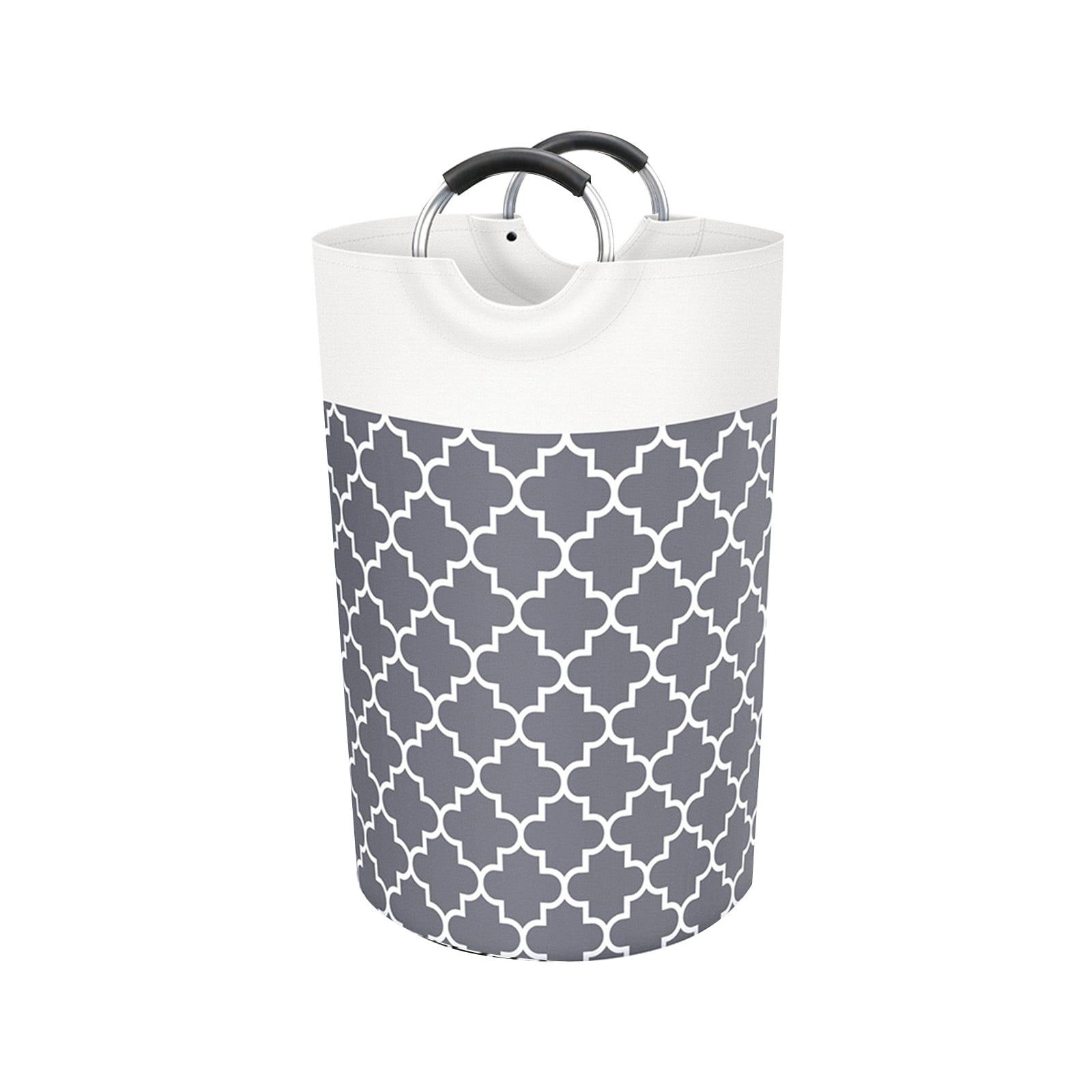 Round Freestanding Laundry Hamper Collapsible Tall Clothes Hamper With