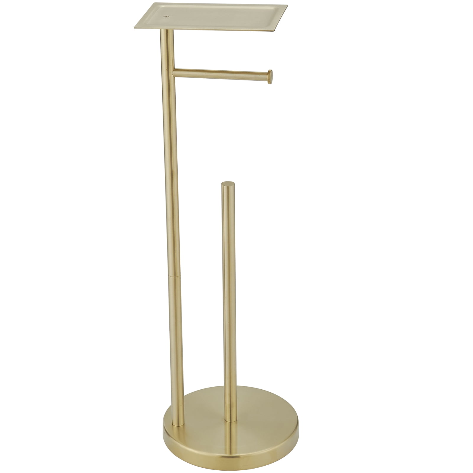 KIBI USA Circular Double Toilet Paper Holder - N/A Brushed Gold