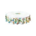 thumbnail image 1 of Round French Provence Tablecloth Antilles White, 70" Round, Easy Care Stain Resistant, Coated 100% Cotton, Wipe Clean, Floral Leaves, 1 of 2