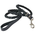 thumbnail image 1 of Round Fully Braided Genuine Leather Dog Leash, 4 Ft x 5/8" (15mm), Medium Breeds, 1 of 3