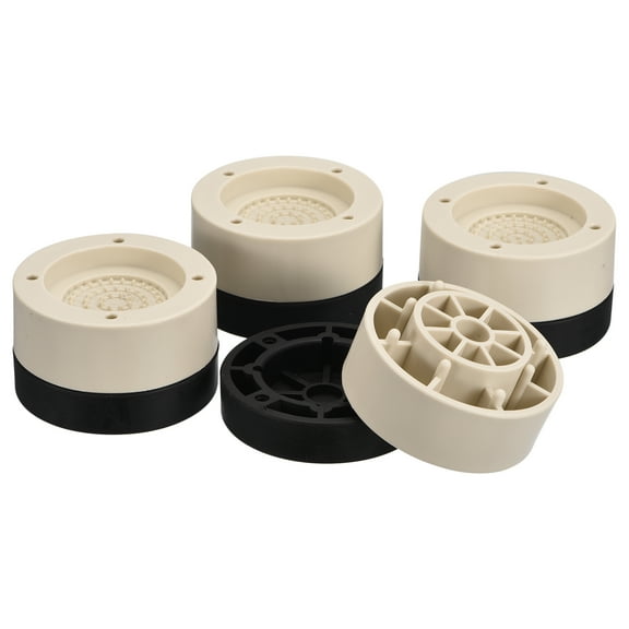 Round Furniture Risers 4 Set , 1.37" Adjustable Bed Lifts Risers, Black & Apricot