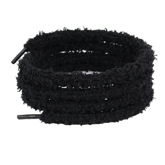 Round Fuzzy Shoe Laces Soft Plush Sneakers/Canvas/Casual Shoelaces 2 Pairs（0.39×47in)