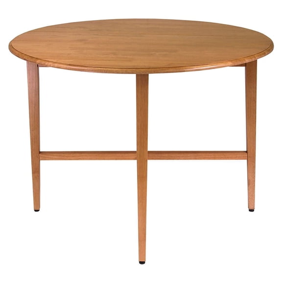 Round Gate Leg Table 42 Inch Double Drop Leaf Table Beechwood Dining Table