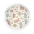 thumbnail image 1 of Round Glass Ashtray 8.5×3.5in Non-Bubble Anti-Rolling Edge Smooth Not Hurt Hands For Living Room Bedroom Work Hotel Office Car Independence Day Theme Elements Star (4), 1 of 8