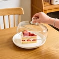 thumbnail image 1 of Round Glass Cake Dome Cover,Clear Cake Dome Cover Microwave Splatter Cover Serving Dome Clear Pastry Display Cloche with Knob Handle for Serving Platter, Cake Stand, Cake Plate, 1 of 6