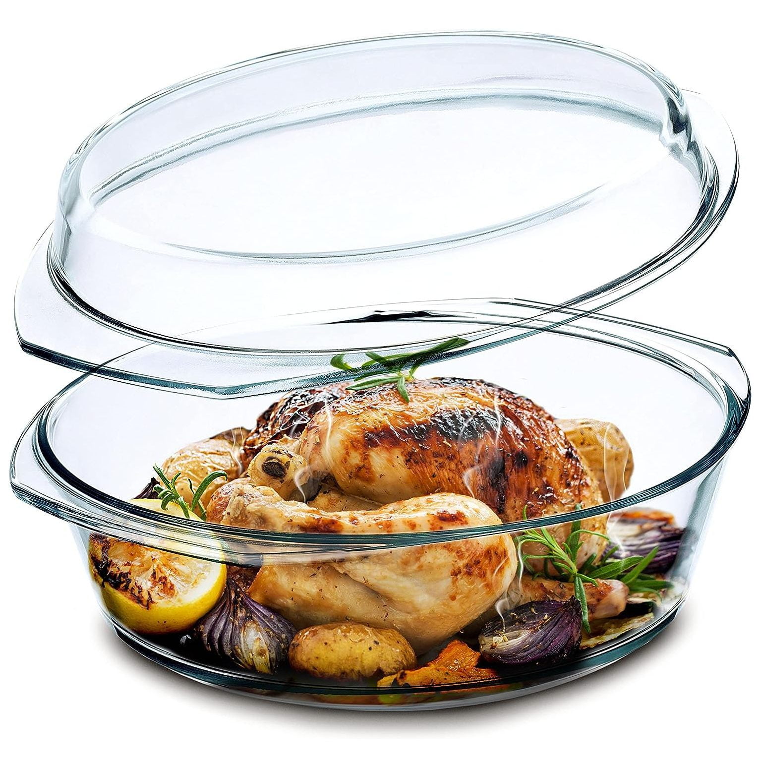 Round Glass Casserole Dish Clear Glass Round Casserole Dish with Lid