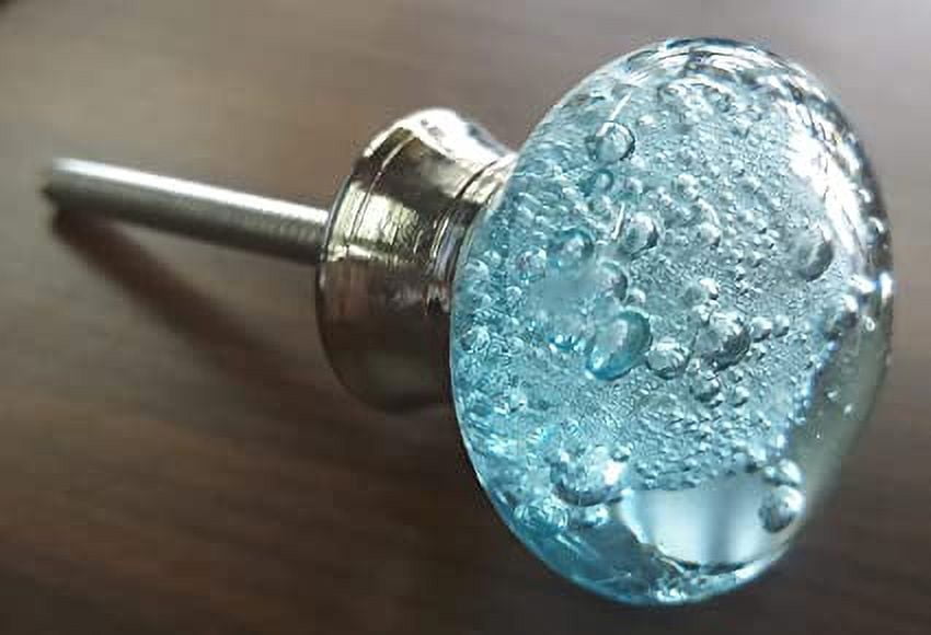 blue glass knobs for dresser EV-62B main image 1