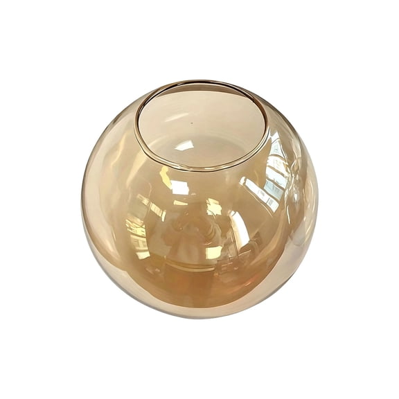 Round Glass Lamp Shade Replacement Globe Lampshade Universal Spherical Glass Cover for Pendant Chandelier Ceiling Light Home Lighting Fixture Amber/Clear/White