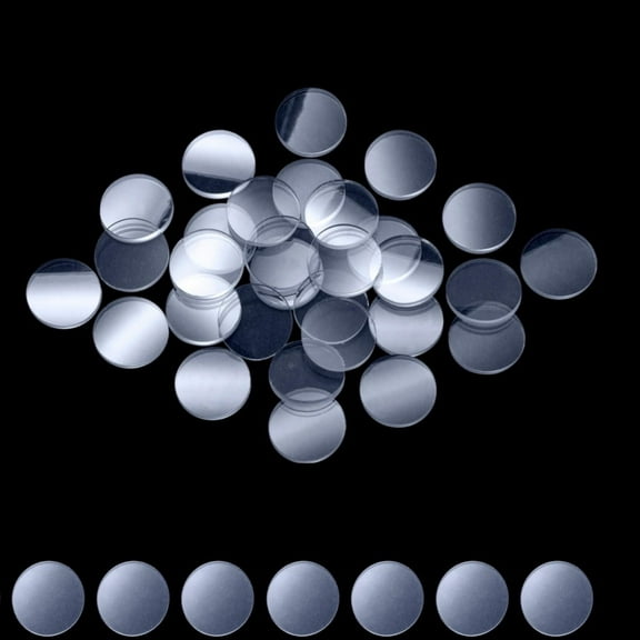 Round Glass Pad,QZS Non-Adhesive Glass Table Top Anti Slip Pads,Durable Table Top Bumpers for Protecting Furniture,Easy to Install,0.59x0.08In,100Pcs