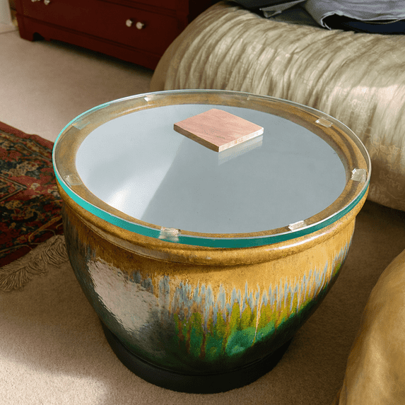 Round Glass Table Top,3/8" Inch Thick Tempered Pencil Edge Polish Glass Top 48" Inch Suitable for Dining Coffee Office Side Table