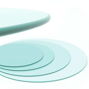 ODUSE-DAILY Tempered Glass Table Tops, 30" Round, 1/4", Clear