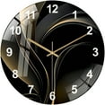 Round Glass Wall Clock Glass Abstract Wall Clock Wall Art Photo Inspiration