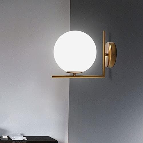 Round Glass Wall Lamp Modern Minimalist Wall Hanging Wall Lamp Creative LED Lamp Decoration Restaurant Bedroom Coffee Shop Lighting Wall Lamp