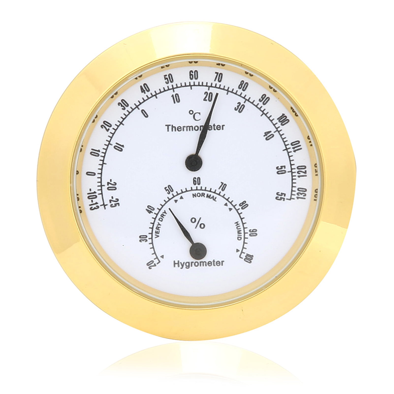 Round Gold Thermometer Hygrometer for Violin Guitar Case
